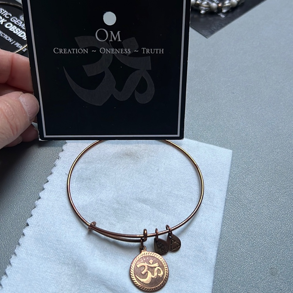Alex and Ani Om Charm Bangle